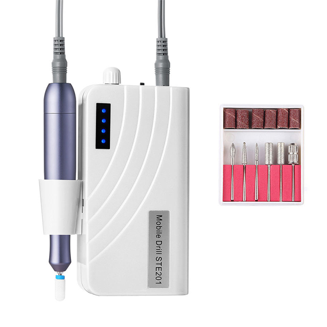 Rechargeable Nail Drill Set Protable Power Indicator 25w 30000rpm